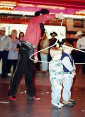 Roping the kids in!